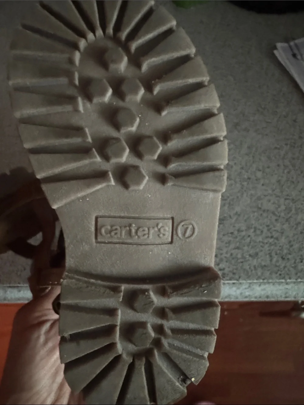 Carter's Brown Kids Leather Fisherman Sandals